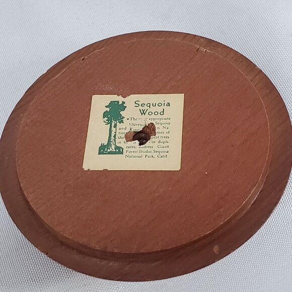 Vintage Sequoia Wood Lidded Trinket Box Sequoia and Kings Canyon national Park - Picture 9 of 11